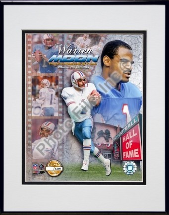 Warren Moon "2006 PhotoFile Gold Hall of Fame Limited Edition" Double Matted 8" X 10" Photograph in 