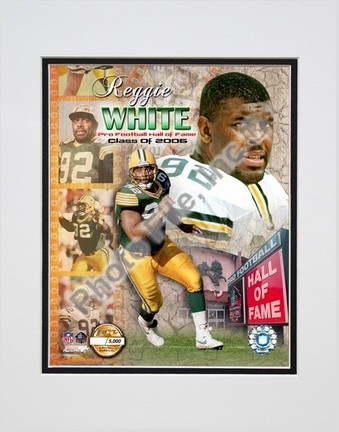 Reggie White "2006 PhotoFile Gold Hall of Fame Limited Edition" Double Matted 8" X 10" Photograph (U