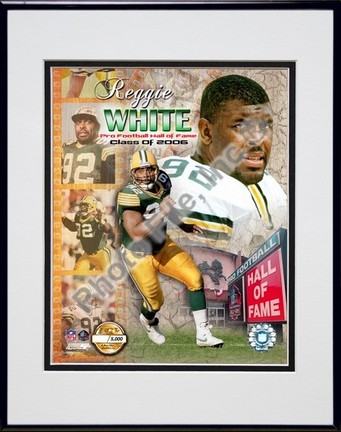 Reggie White "2006 PhotoFile Gold Hall of Fame Limited Edition" Double Matted 8" X 10" Photograph in