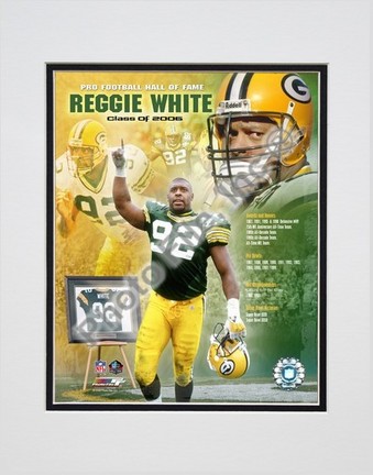 Reggie White "2006 Hall Of Fame Composite" Double Matted 8" X 10" Photograph (Unframed)