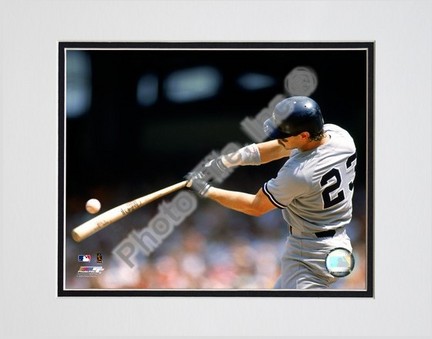 Don Mattingly "1990 Batting Action" Double Matted 8" x 10" Photograph (Unframed)