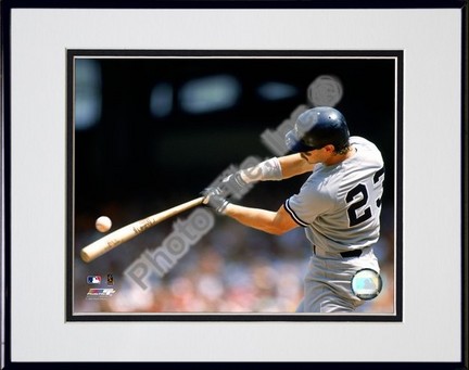 Don Mattingly "1990 Batting Action" Double Matted 8" x 10" Photograph in Black Anodized Aluminum Fra
