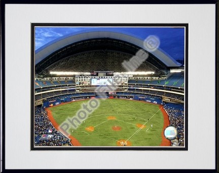 Rogers Centre "2006 Toronto Blue Jays" Double Matted 8" x 10" Photograph in Black Anodized Aluminum 