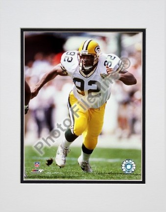 Reggie White "Action" Double Matted 8” x 10” Photograph (Unframed)