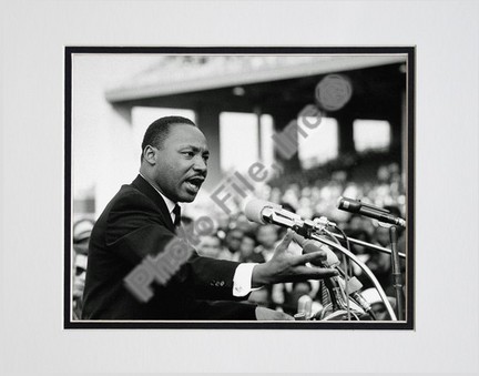 Rev. Dr. Martin Luther King Jr. "Speaking (#8)" Double Matted 8" X 10" Photograph (Unframed)