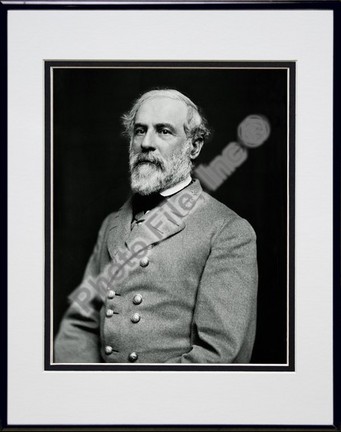 Portrait of General Robert E. Lee #3 Double Matted 8" X 10" Photograph in a Black Anodized Aluminum Frame