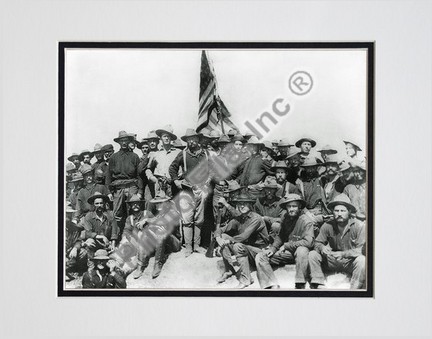 Theodore Roosevelt and the Rough Riders (#14) Double Matted 8" X 10" Photograph (Unframed)