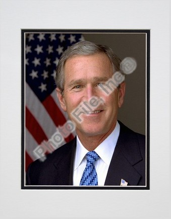 President George W. Bush Official Portrait (#11) Double Matted 8" X 10" Photograph (Unframed)
