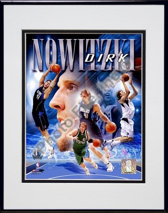 Dirk Nowitzki 2006 "Portrait Plus" Double Matted 8" x 10" Photograph in a Black Anodized Aluminum Fr