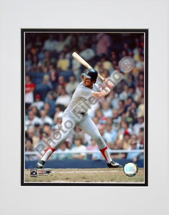 Fred Lynn "Batting Action" Double Matted 8” x 10” Photograph (Unframed)