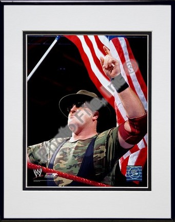 Sgt. Slaughter #349 Double Matted 8" X 10" Photograph in a Black Anodized Aluminum Frame