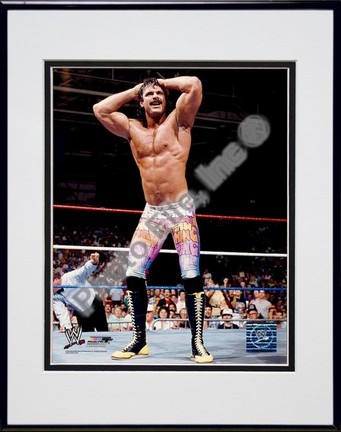 Ravishing Rick Rude #353 Double Matted 8" X 10" Photograph in a Black Anodized Aluminum Frame
