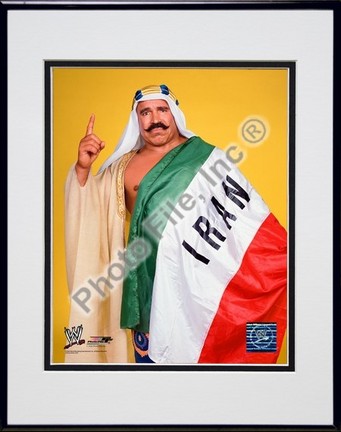 Iron Sheik #350 Double Matted 8" X 10" Photograph in a Black Anodized Aluminum Frame