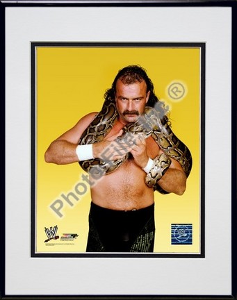 Jake "The Snake" Roberts #352 Double Matted 8" X 10" Photograph in a Black Anodized Aluminum Frame