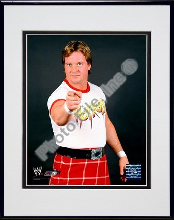 Rawdy Roddy Piper #351 Double Matted 8" X 10" Photograph in a Black Anodized Aluminum Frame