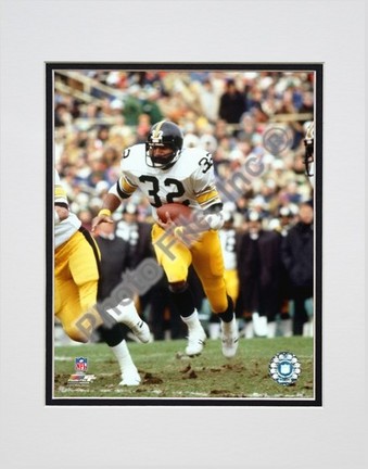 Franco Harris "Running With Ball" Double Matted 8" x 10" Photograph (Unframed)