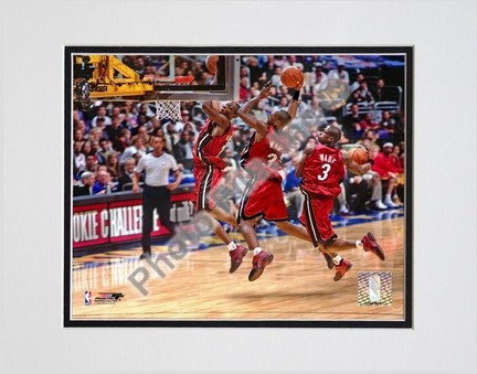 Dwyane Wade "2006 Multi Exposure" Double Matted 8" X 10" Photograph (Unframed)