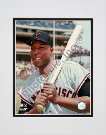 Willie McCovey "Posed with Bat" Double Matted 8" X 10" Photograph (Unframed)