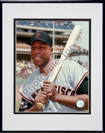 Willie McCovey "Posed with Bat" Double Matted 8" X 10" Photograph in a Black Anodized Aluminum Frame