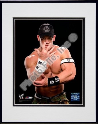 John Cena #368 Double Matted 8" X 10" Photograph in a Black Anodized Aluminum Frame