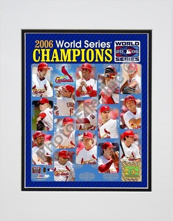 St. Louis Cardinals "2006 World Series Champions Composite" Double Matted 8" X 10" Photograph (Unfra