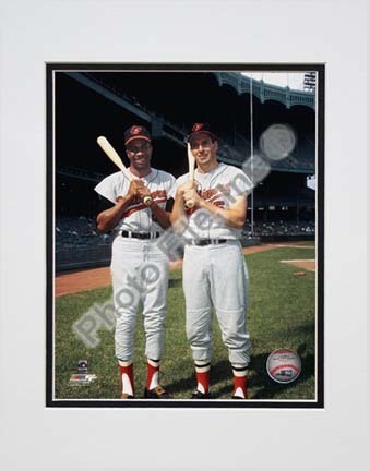 Frank Robinson and Brooks Robinson Color Double Matted 8” x 10” Photograph (Unframed)