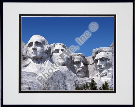 Mount Rushmore #19 Double Matted 8" x 10" Photograph in Black Anodized Aluminum Frame