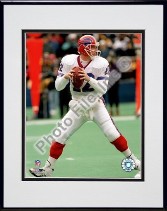 Jim Kelly "Dropping Back" Double Matted 8” x 10” Photograph in Black Anodized Aluminum Frame