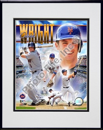 David Wright "2006 Portrait Plus" Double Matted 8" X 10" Photograph in a Black Anodized Aluminum Fra