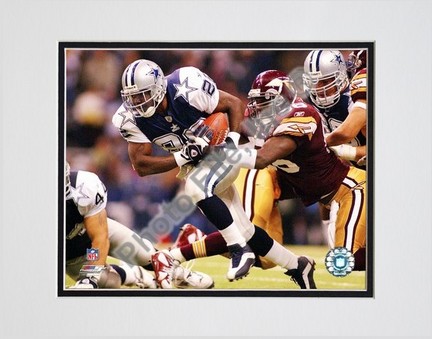 Emmitt Smith "2002 Action" Double Matted 8" X 10" Photograph (Unframed)