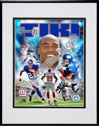 Tiki Barber "2006 Portrait Plus" Double Matted 8" X 10" Photograph in Black Anodized Aluminum Frame