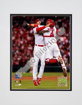 Adam Wainwright and Yadier Molina "Game 5 of the 2006 World Series (#24)" Double Matted 8" X 10" Pho