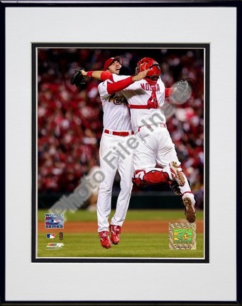 Adam Wainwright and Yadier Molina "Game 5 of the 2006 World Series (#24)" Double Matted 8" X 10" Pho