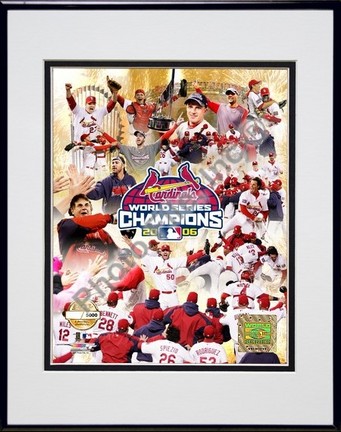 St. Louis Cardinals "2006" Double Matted 8" X 10" Photograph in a Black Anodized Aluminum Frame