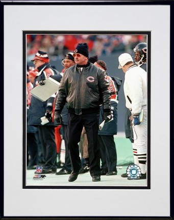 Mike Ditka "Coach" Double Matted 8” x 10” Photograph in Black Anodized Aluminum Frame
