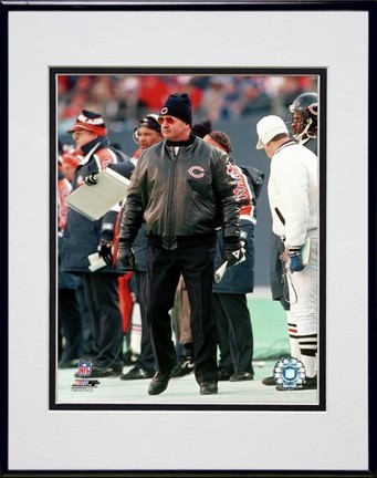 Mike Ditka "Coach" Double Matted 8â€ x 10â€ Photograph in Black Anodized Aluminum Frame
