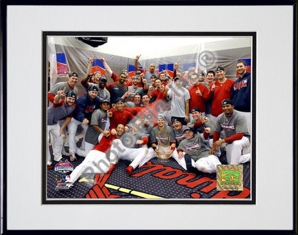St. Louis Cardinals "2006 World Series Celebrates / Locker Room" Double Matted 8" X 10" Photograph i