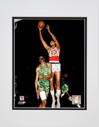 Wilt Chamberlain "1967 Action" Double Matted 8" X 10" Photograph (Unframed)