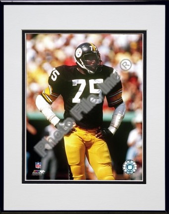 Joe Greene "Hands On Hips" Double Matted 8" x 10" Photograph in Black Anodized Aluminum Frame