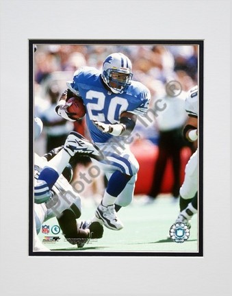 Barry Sanders "1996 Action" Double Matted 8" x 10" Photograph (Unframed)