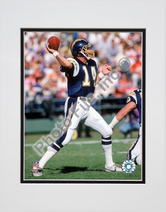 Dan Fouts "1987 Action" Double Matted 8" x 10" Photograph (Unframed)