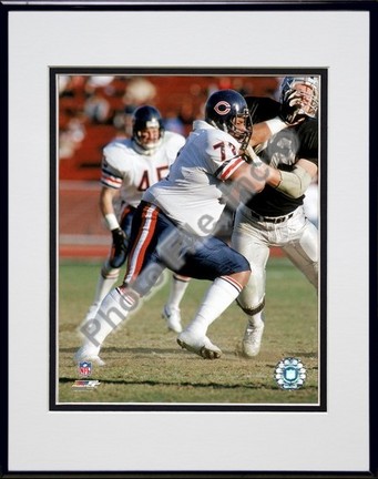 William Perry "1987 Action" Double Matted 8" x 10" Photograph in a Black Anodized Aluminum Frame
