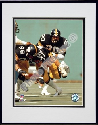 Rocky Bleier "Action" Double Matted 8" x 10" Photograph in a Black Anodized Aluminum Frame