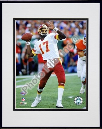 Doug Williams "Super Bowl XXII 1988 Passing Action" Double Matted 8" x 10" Photograph in Black Anodi