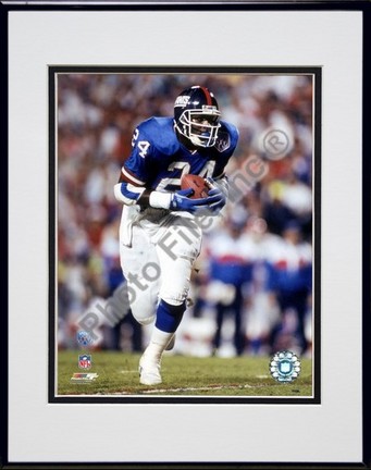 Ottis Anderson "Super Bowl XXV Action" Double Matted 8" x 10" Photograph in Black Anodized Aluminum 