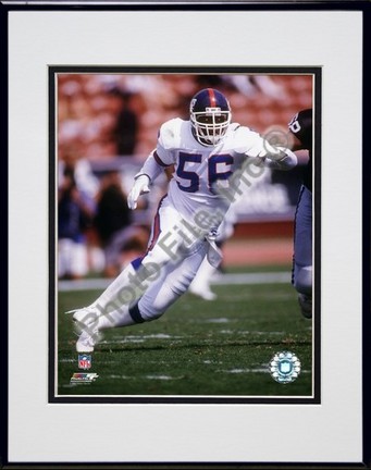 Lawrence Taylor "1993 Action" Double Matted 8" x 10" Photograph in Black Anodized Aluminum Frame