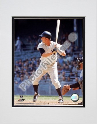 Roger Maris "Batting Action" Double Matted 8" x 10" Photograph (Unframed)