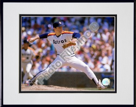 Nolan Ryan "1988 Action" Double Matted 8" x 10" Photograph in a Black Anodized Aluminum Frame