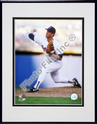 Nolan Ryan "1991 Action" Double Matted 8" x 10" Photograph in a Black Anodized Aluminum Frame