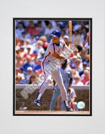 Darryl Strawberry "1989 Batting Action" Double Matted 8" x 10" Photograph (Unframed)